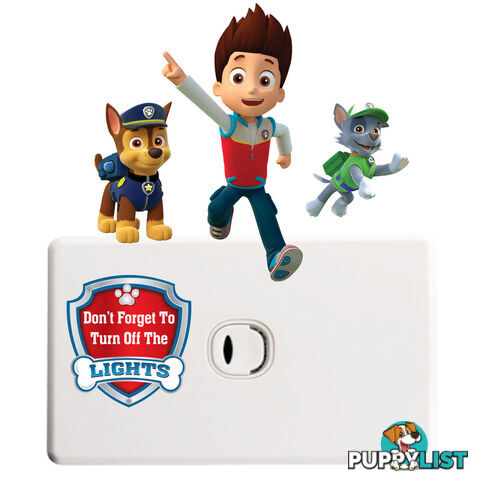 Skye Paw Patrol Light Switch Wall Stickers - Totally Movable