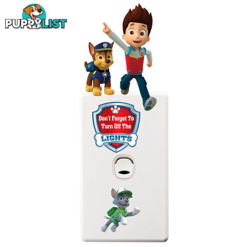 Skye Paw Patrol Light Switch Wall Stickers - Totally Movable