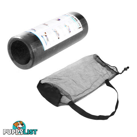 Yoga Gym Pilates EPP Stick Foam Roller Black 30 x 15cm