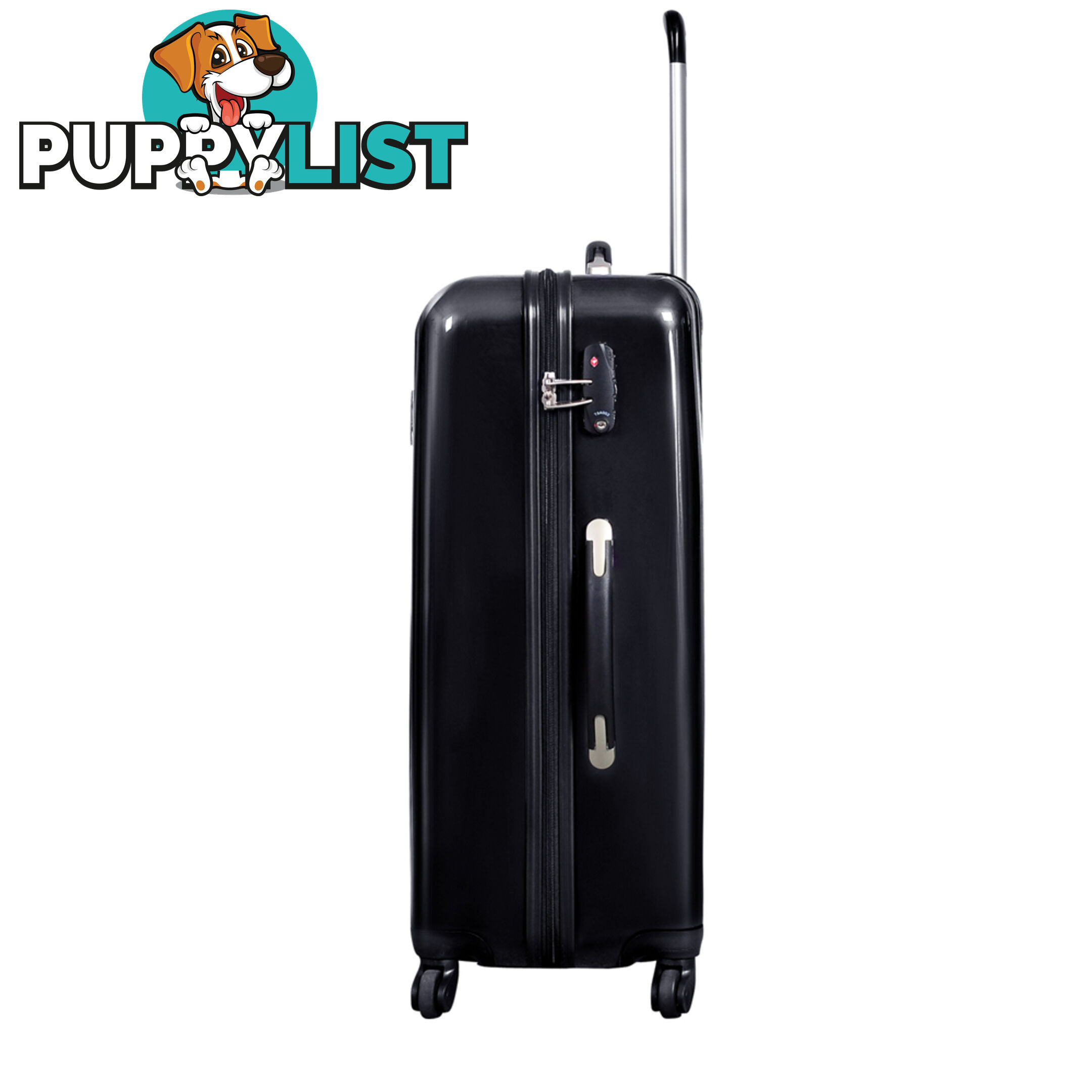 2PCS Hard Shell Travel Luggage Set TSA Lock Suitcase Trolley Spinner Wheel Black