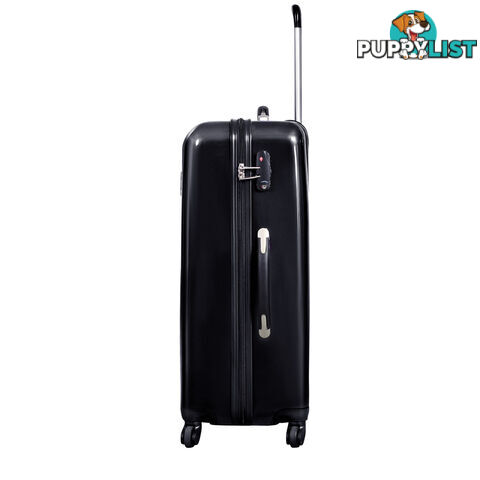 2PCS Hard Shell Travel Luggage Set TSA Lock Suitcase Trolley Spinner Wheel Black