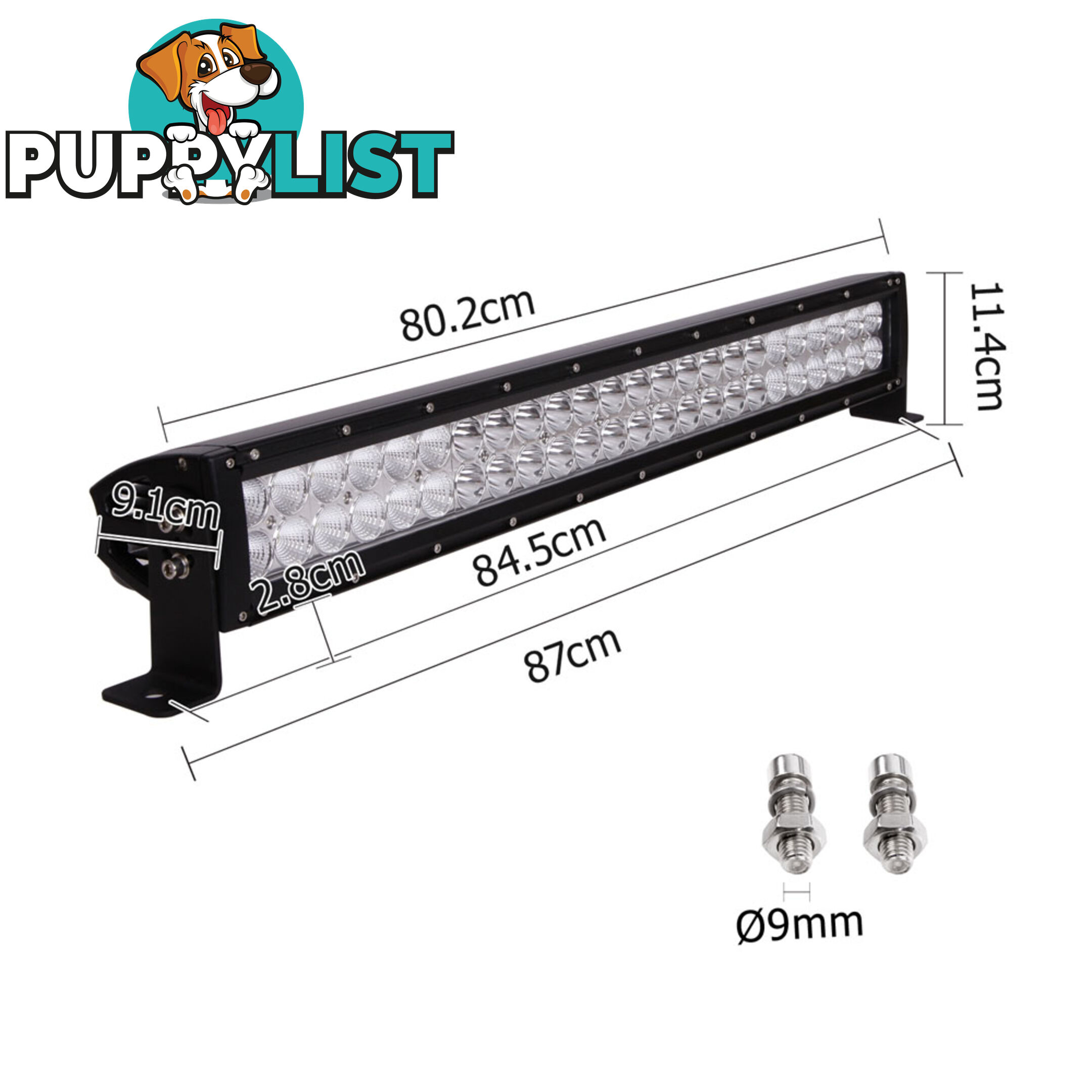 32 Inch Epistar Dual LED Spot 5W & Flood Light Bar 300W