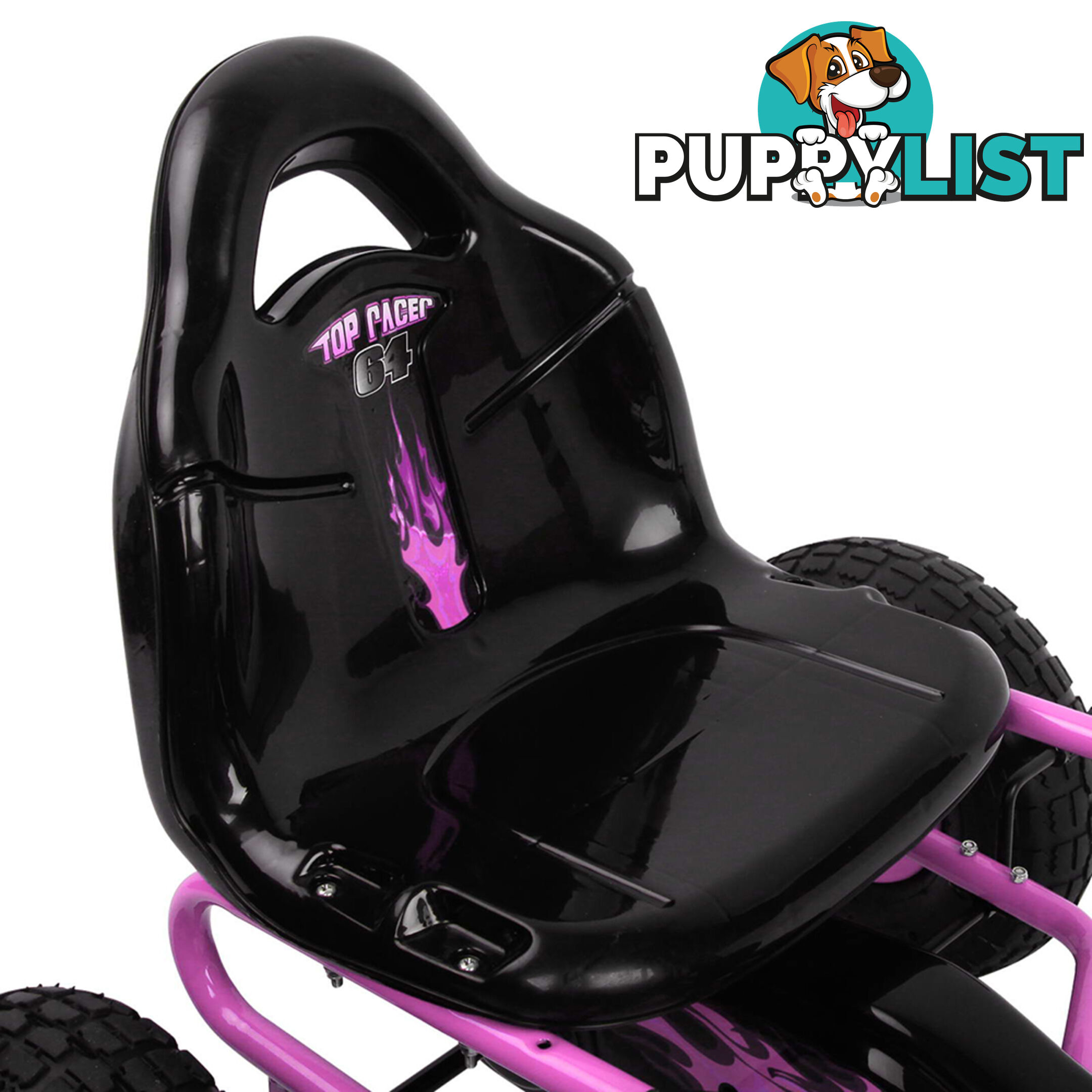 Kids Pedal Go Kart - Pink