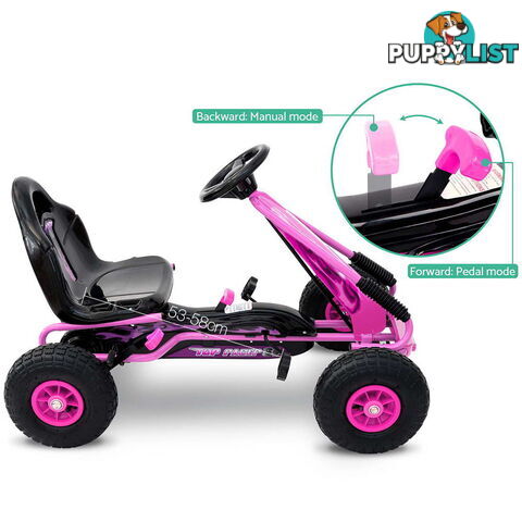 Kids Pedal Go Kart - Pink