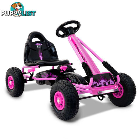 Kids Pedal Go Kart - Pink