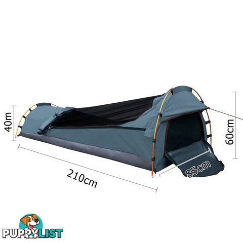 Biker Swag Camping Single Swags Tent Biking Rip Stop Canvas Carry Bag Navy