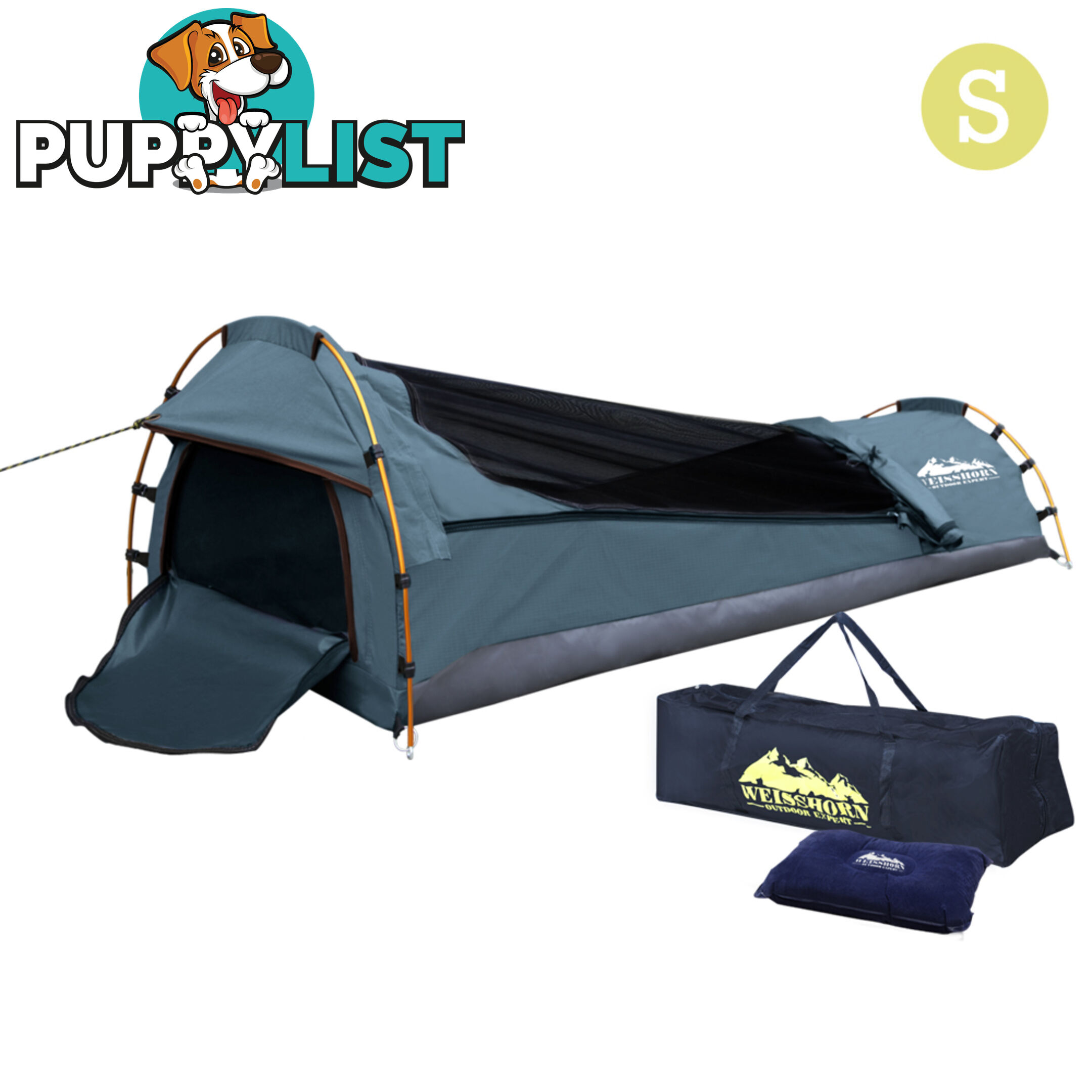 Biker Swag Camping Single Swags Tent Biking Rip Stop Canvas Carry Bag Navy