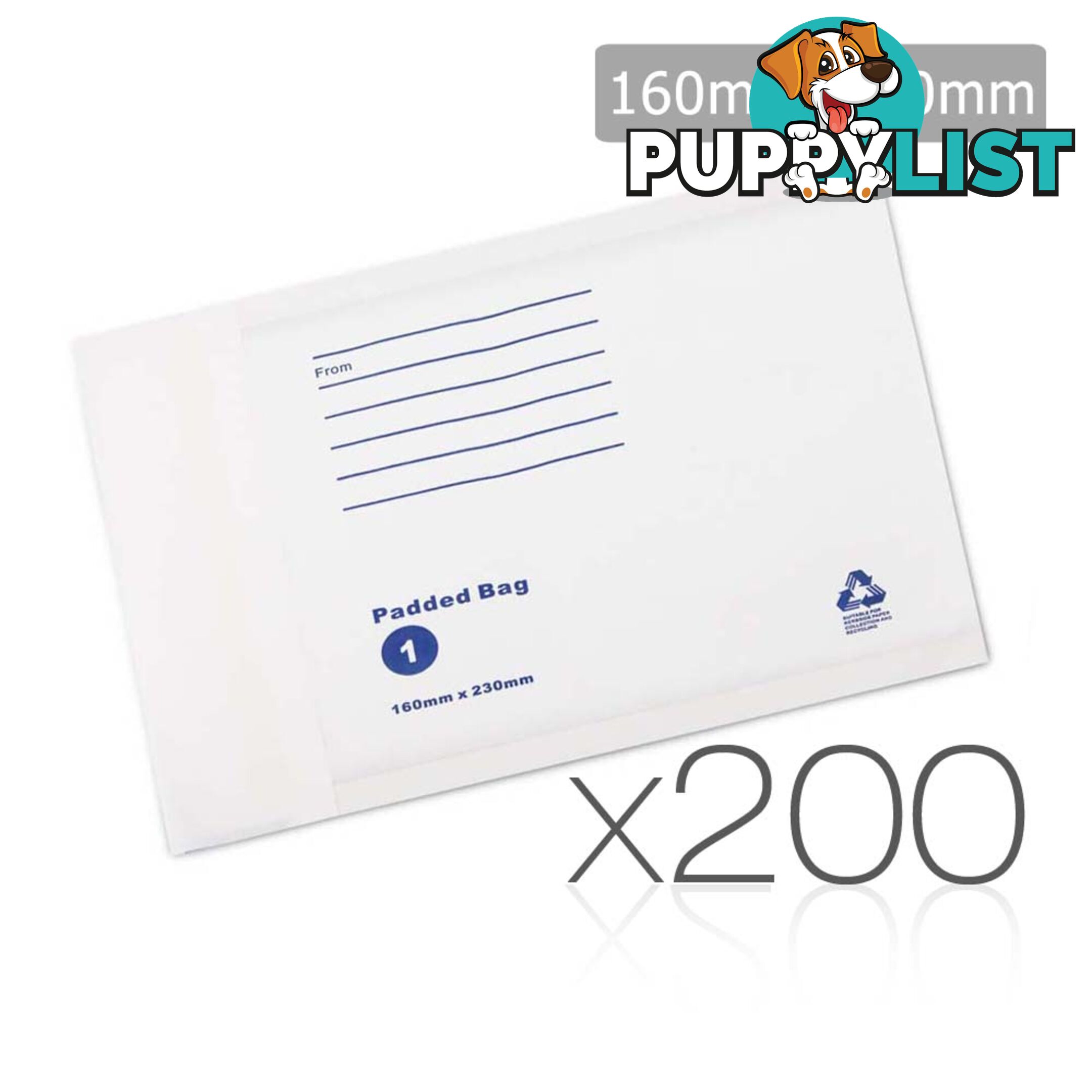 Bubble Padded Mail Envelopes 200pcs 160mm x 230mm