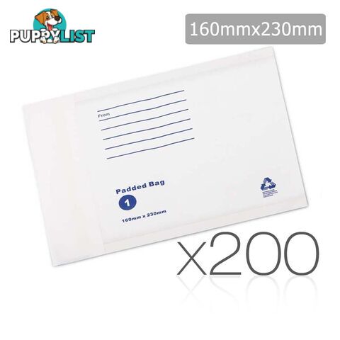 Bubble Padded Mail Envelopes 200pcs 160mm x 230mm