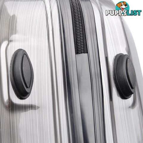 2PCS Travel Luggage Set Hard Shell Super Lightweight Suitcase Carry On Silver