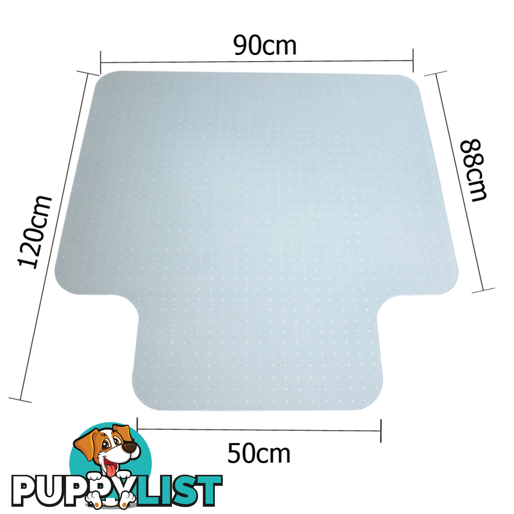 Vinyl Office Computer Work Chair Mat Carpet Floor Protector 1200 x 900mm