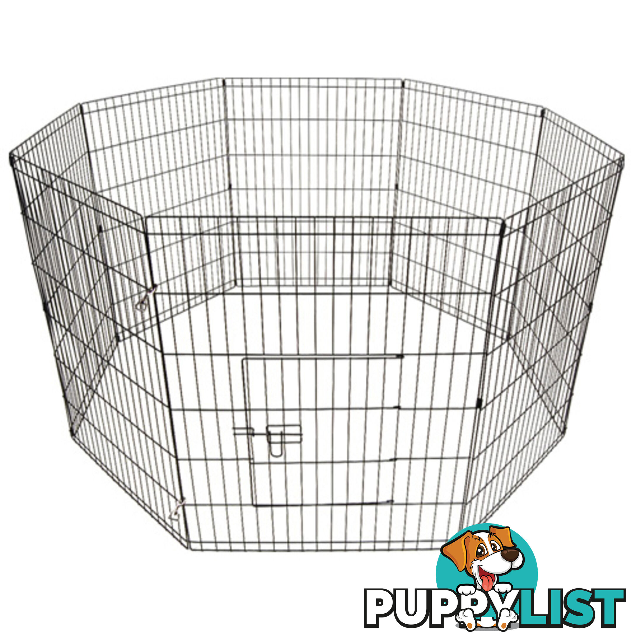 8 Panels Pet Playpen 24&#34; Foldable Dog Exercise Cage Portable Puppy Rabbit Fence