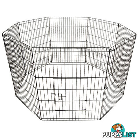 8 Panels Pet Playpen 24&#34; Foldable Dog Exercise Cage Portable Puppy Rabbit Fence