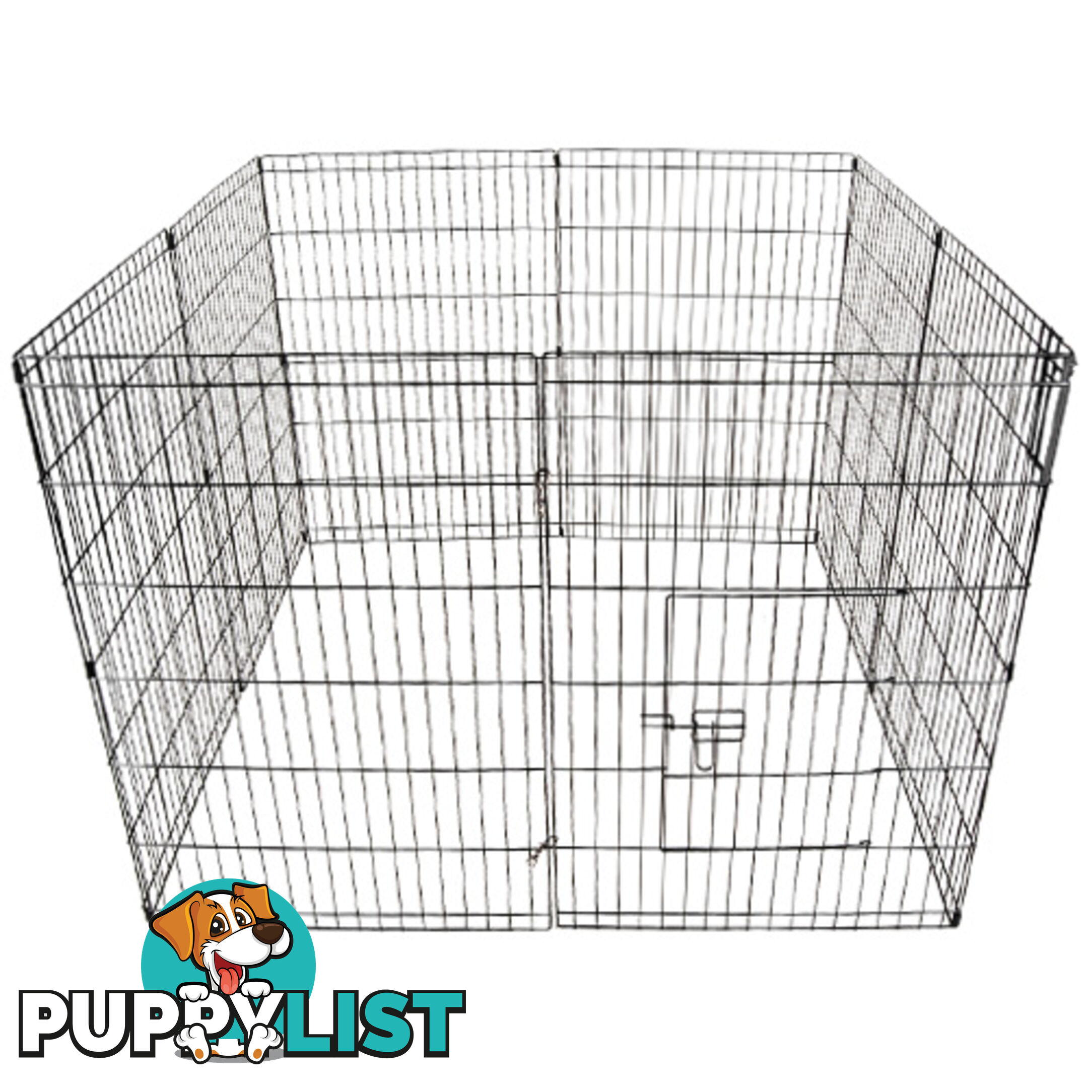 8 Panels Pet Playpen 24&#34; Foldable Dog Exercise Cage Portable Puppy Rabbit Fence