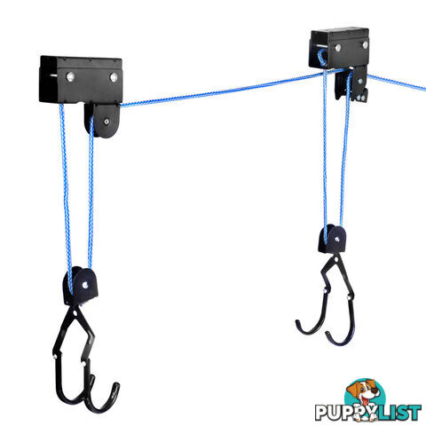 New Kayak Hoist Ceiling Rack Bike Lift Pulley System Garage Storage Rope 60kg