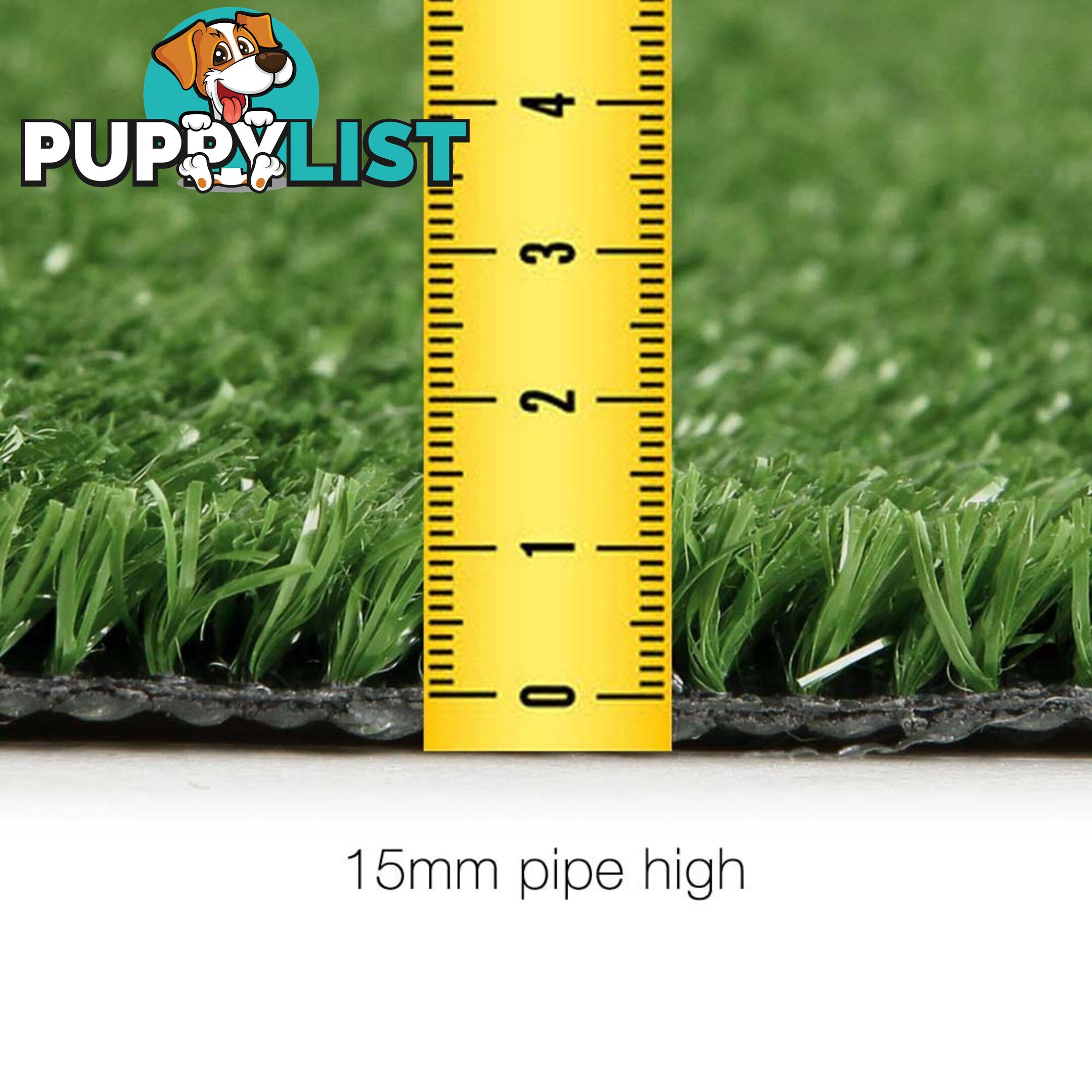 Artificial Grass 10 SQM Polypropylene Lawn Flooring 15mm Olive