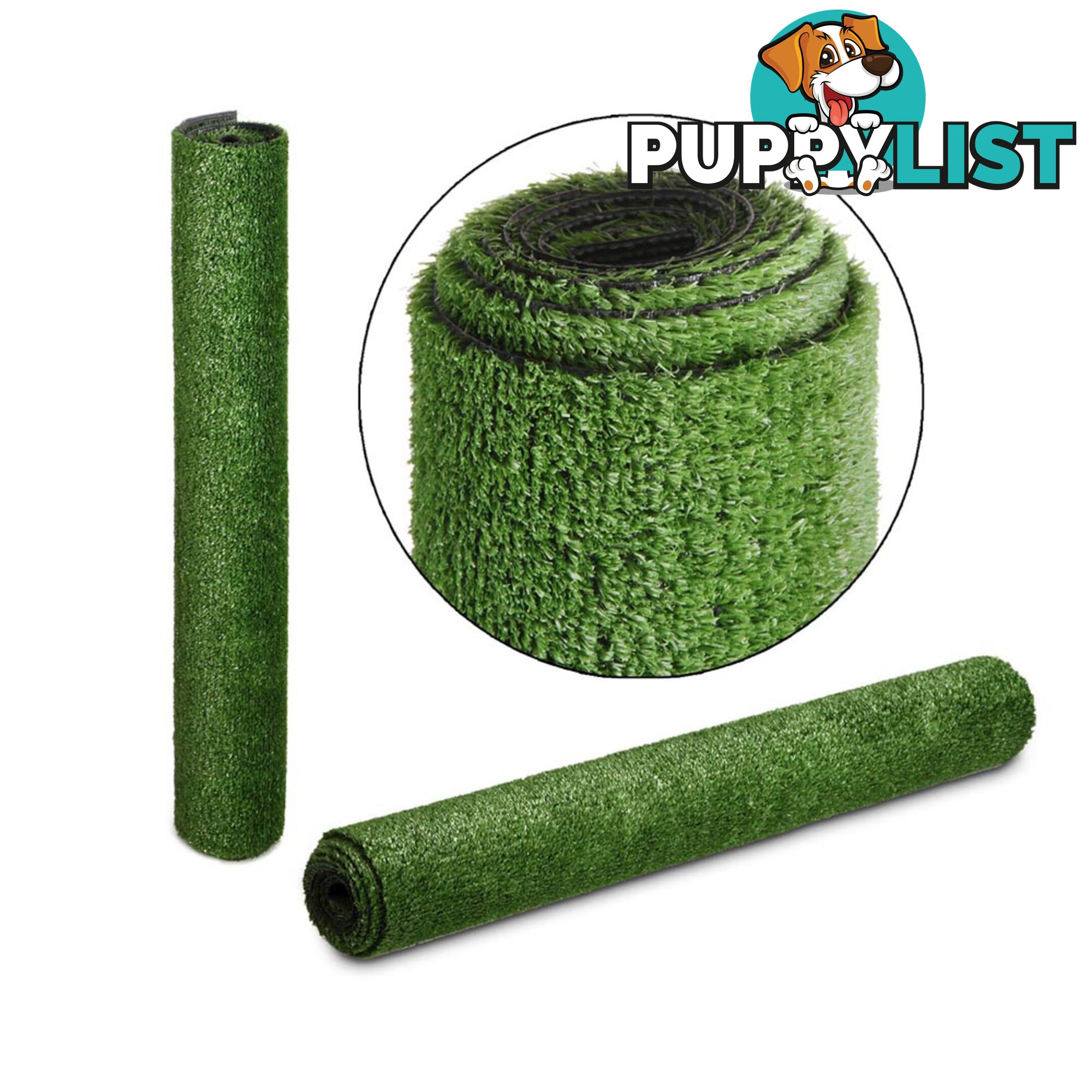 Artificial Grass 10 SQM Polypropylene Lawn Flooring 15mm Olive