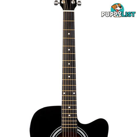 41in Steel-Stringed Acoustic Guitar Black