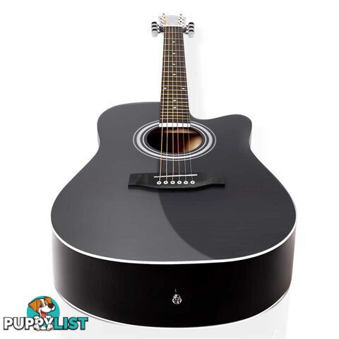 41in Steel-Stringed Acoustic Guitar Black