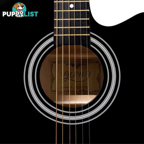 41in Steel-Stringed Acoustic Guitar Black