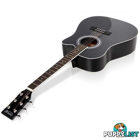 41in Steel-Stringed Acoustic Guitar Black