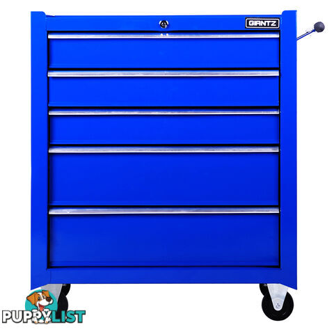 5 Drawers Toolbox Chest Cabinet Tool Box Roller Trolley Blue