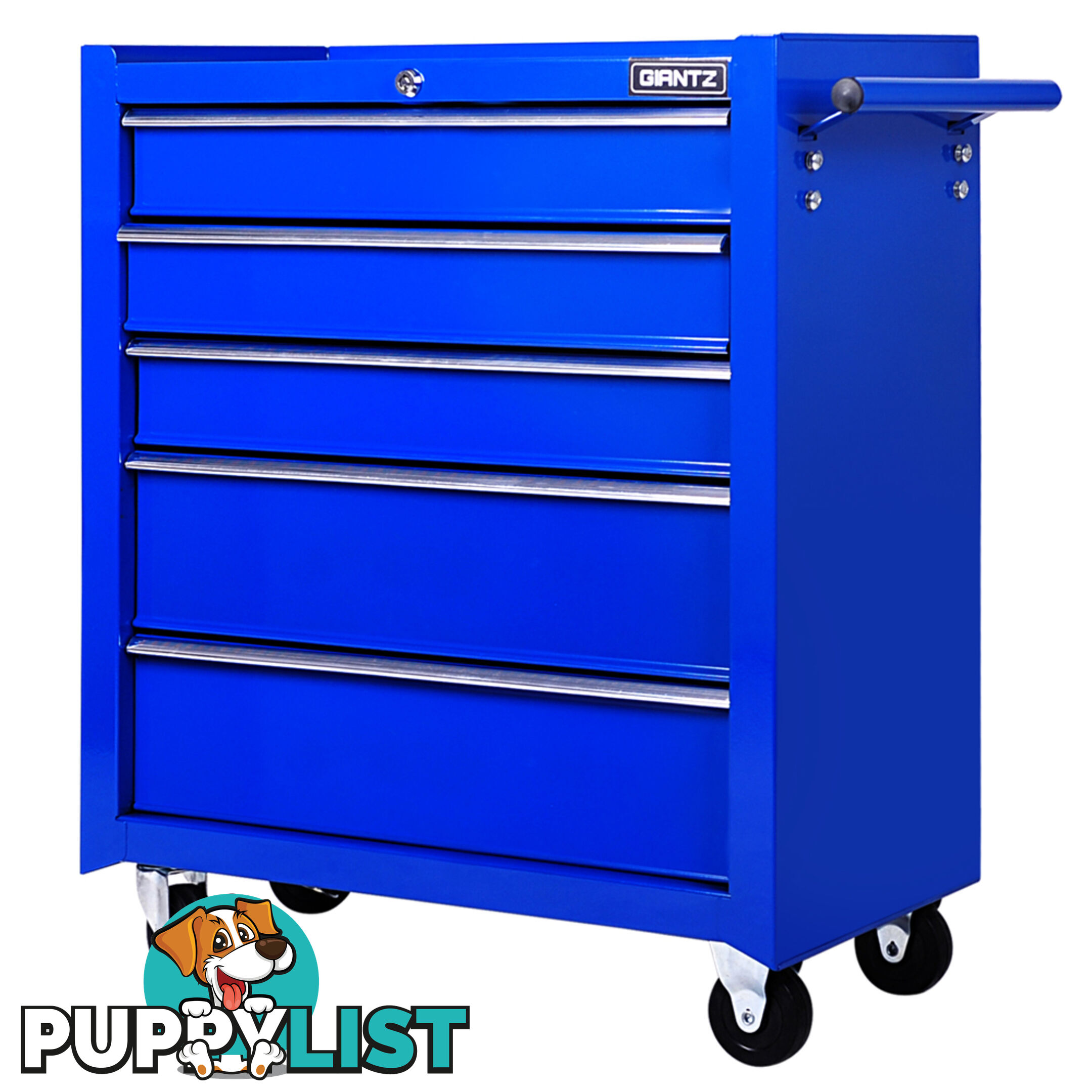 5 Drawers Toolbox Chest Cabinet Tool Box Roller Trolley Blue