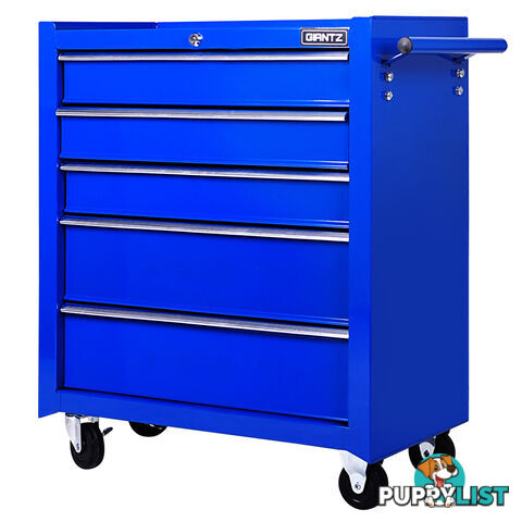 5 Drawers Toolbox Chest Cabinet Tool Box Roller Trolley Blue