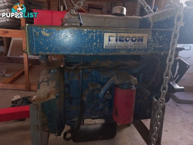 Nissan ED33 diesel engine with Marine conversion kit - about 80 hp.