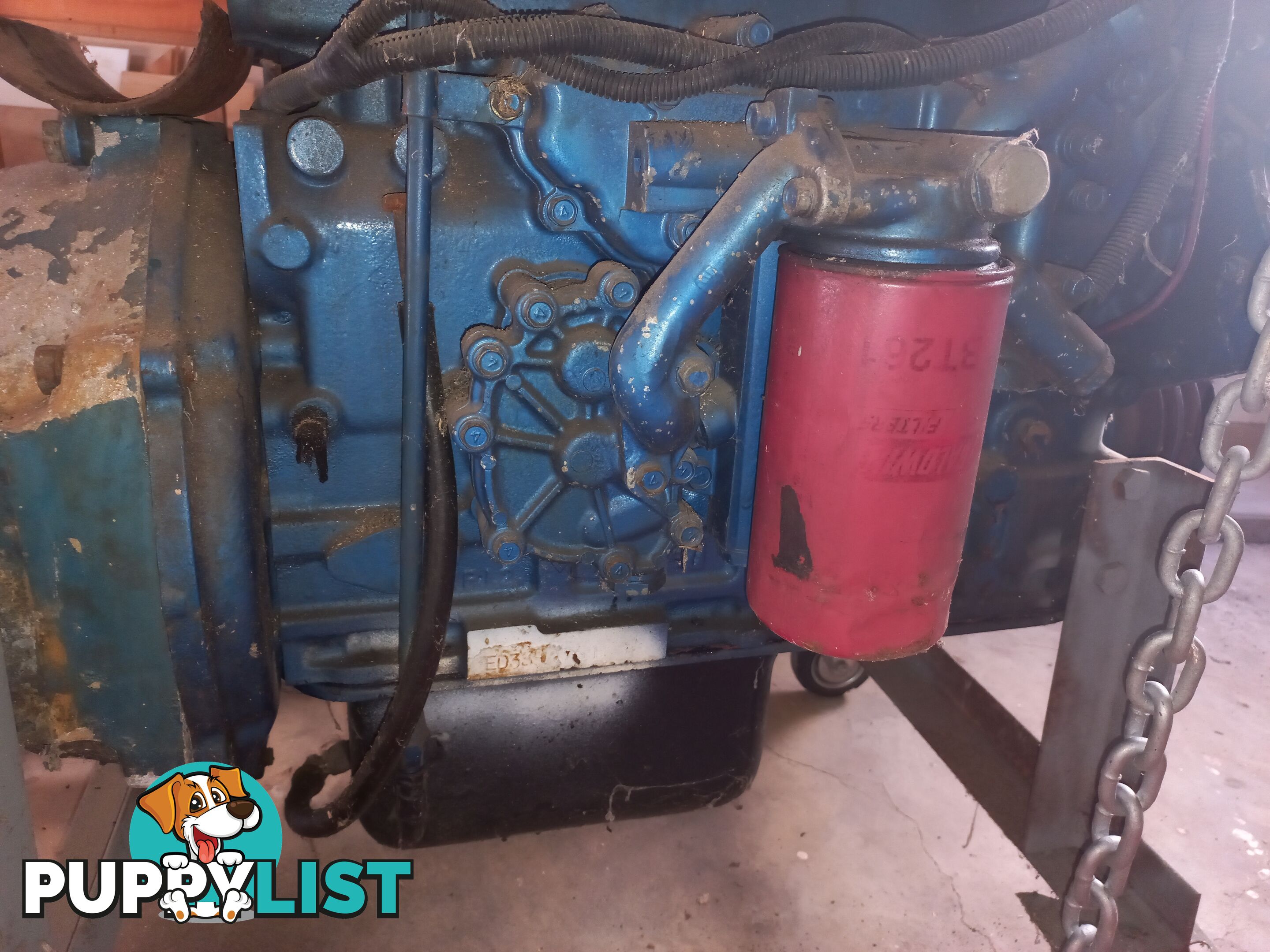 Nissan ED33 diesel engine with Marine conversion kit - about 80 hp.