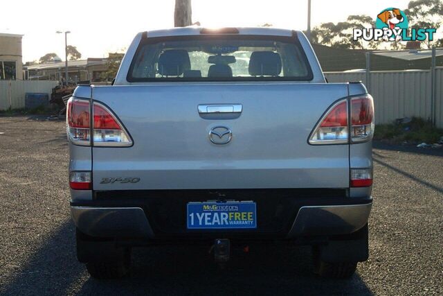 2012 MAZDA BT-50 XTR (4X2)  UTE TRAY, 4 DOORS, 5 SEATS