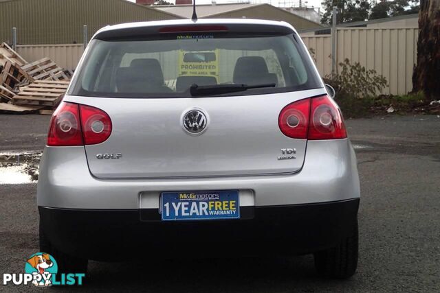 2008 VOLKSWAGEN GOLF 1.9 TDI EDITION 1K MY08 UPGRADE 2 HATCH, 5 DOORS, 5 SEATS
