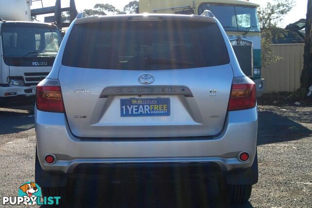 2008 TOYOTA KLUGER KX-S (4X4) GSU45R SUV, 4 DOORS, 7 SEATS
