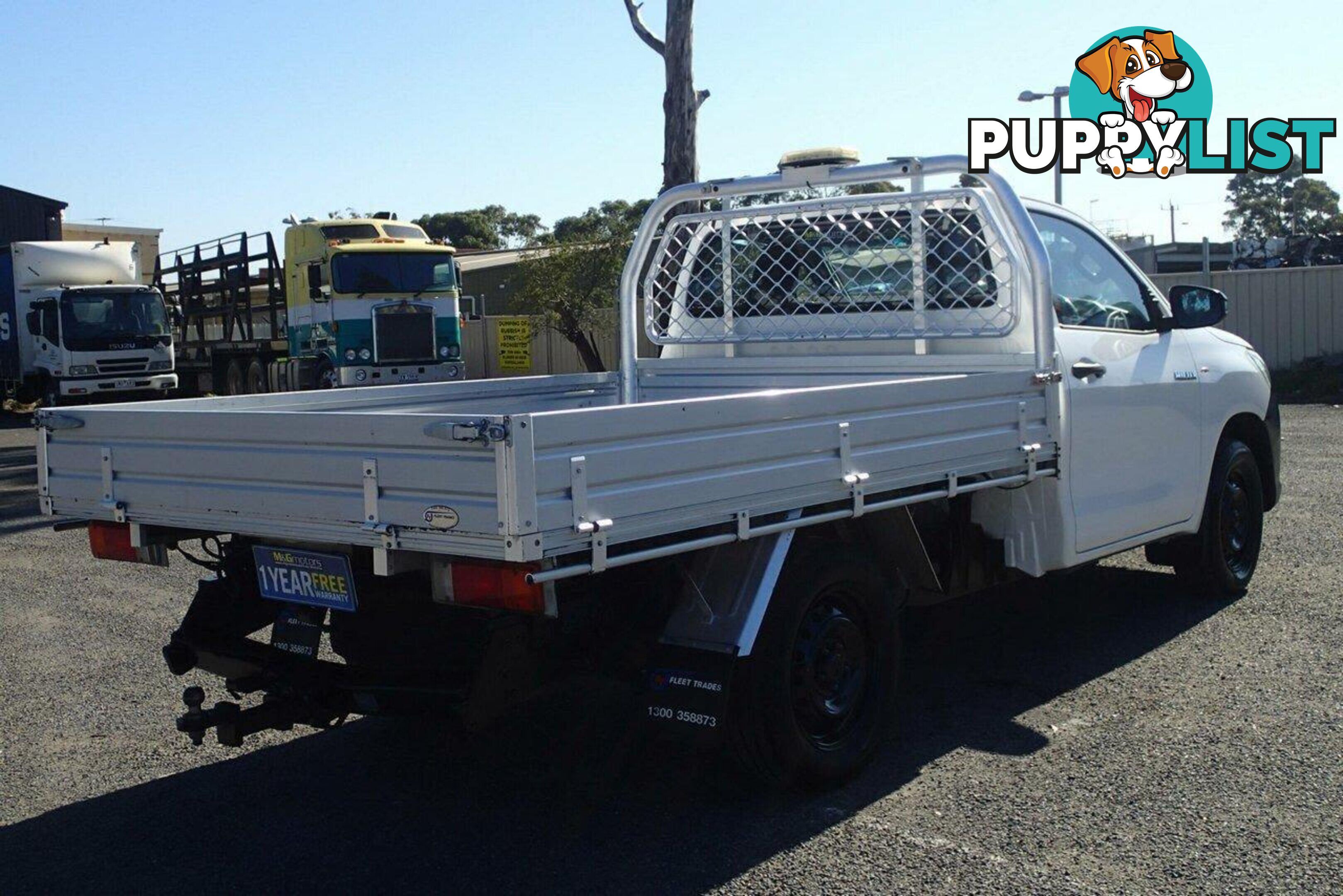 2016 TOYOTA HILUX WORKMATE TGN121R UTE TRAY, 2 DOORS, 2 SEATS