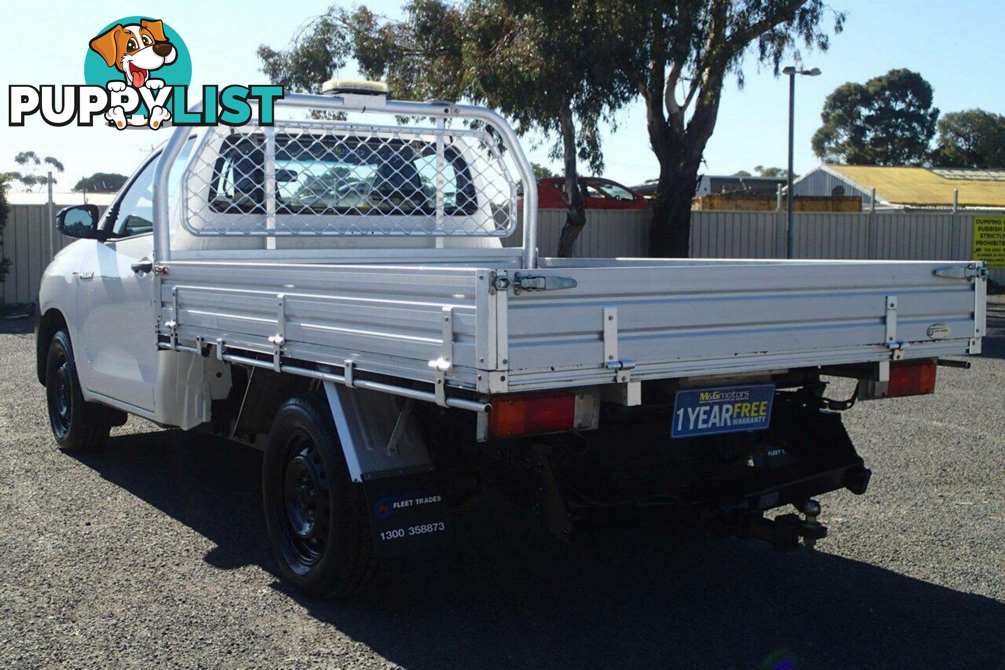 2016 TOYOTA HILUX WORKMATE TGN121R UTE TRAY, 2 DOORS, 2 SEATS