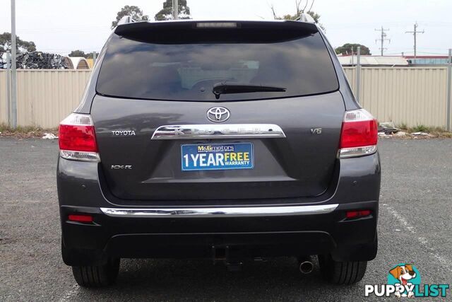 2012 TOYOTA KLUGER KX-R (4X4) 5 SEAT GSU45R MY11 UPGRADE SUV, 4 DOORS, 5 SEATS
