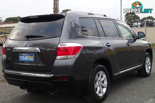 2012 TOYOTA KLUGER KX-R (4X4) 5 SEAT GSU45R MY11 UPGRADE SUV, 4 DOORS, 5 SEATS