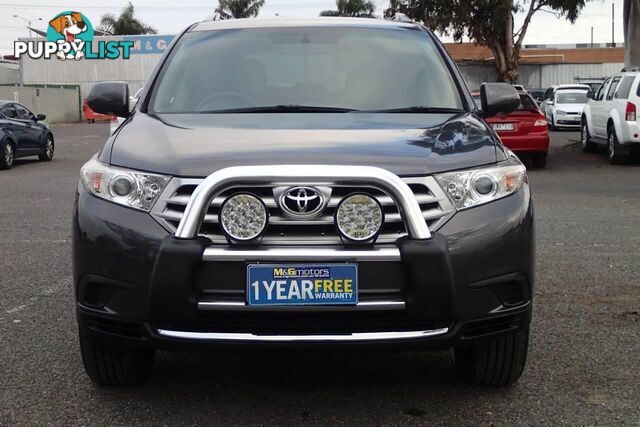 2012 TOYOTA KLUGER KX-R (4X4) 5 SEAT GSU45R MY11 UPGRADE SUV, 4 DOORS, 5 SEATS