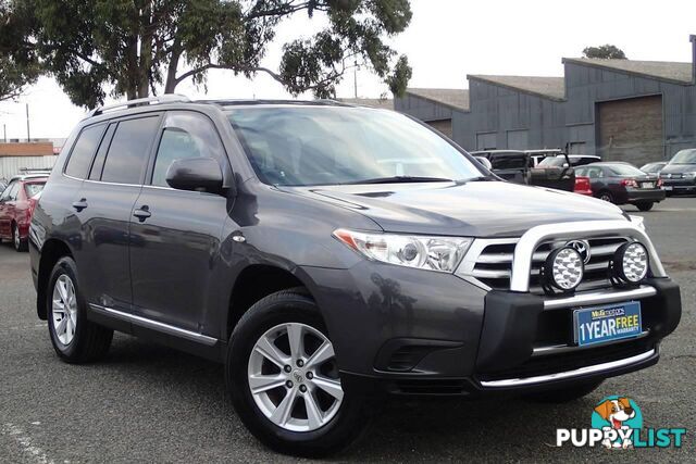 2012 TOYOTA KLUGER KX-R (4X4) 5 SEAT GSU45R MY11 UPGRADE SUV, 4 DOORS, 5 SEATS