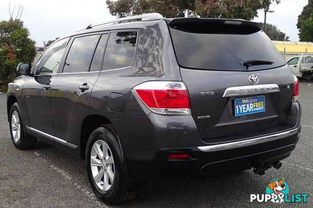 2012 TOYOTA KLUGER KX-R (4X4) 5 SEAT GSU45R MY11 UPGRADE SUV, 4 DOORS, 5 SEATS