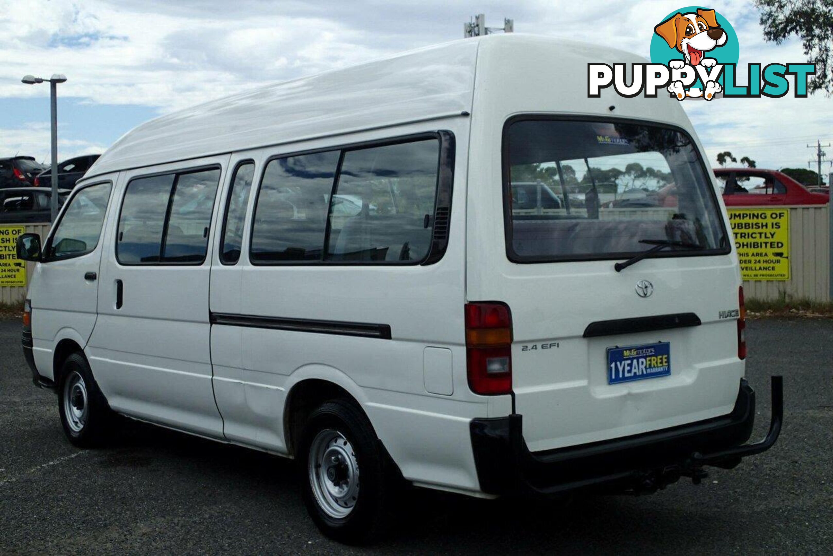 2001 TOYOTA HIACE COMMUTER RZH125R PEOPLE MOVER, 3 DOORS, 14 SEATS