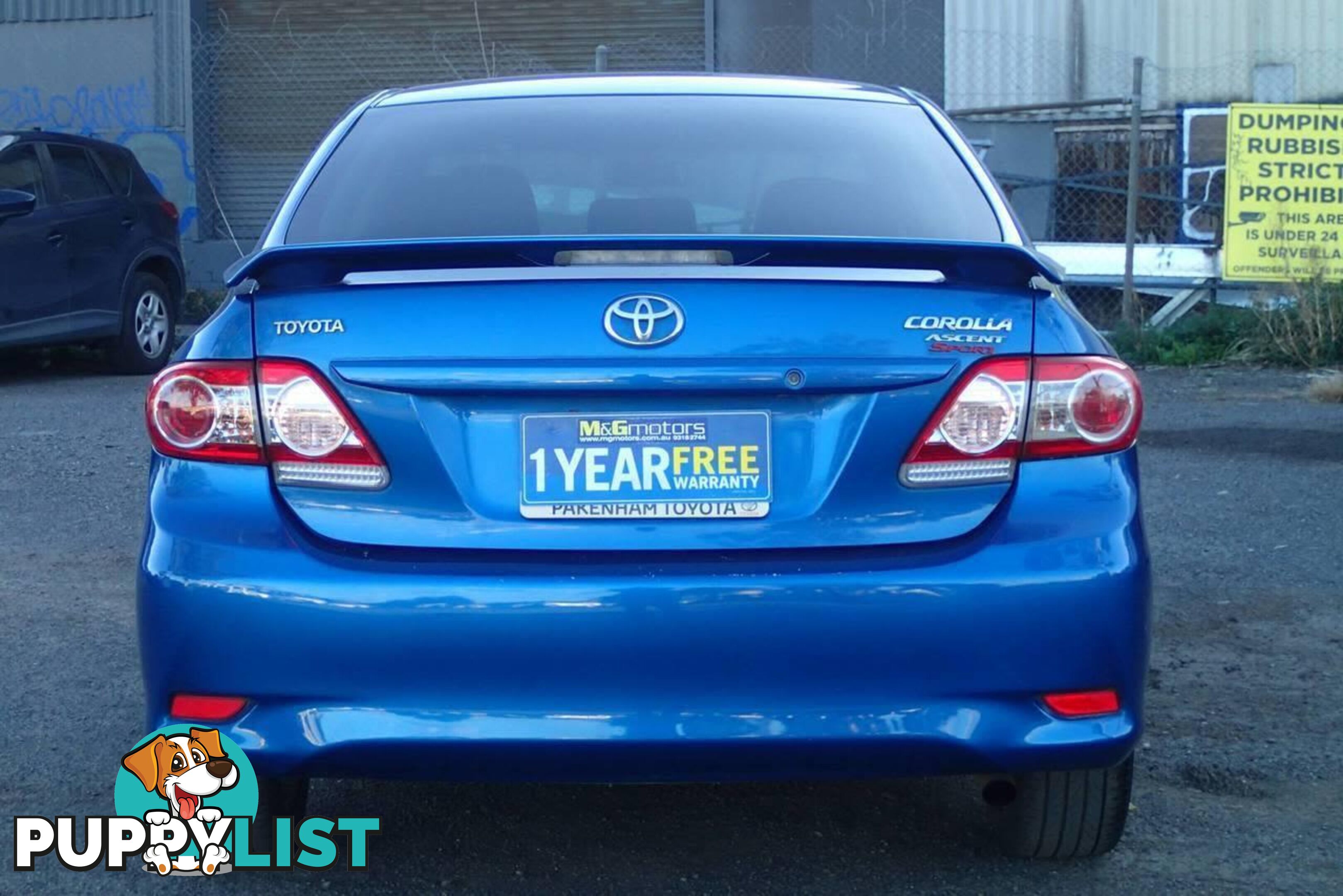 2012 TOYOTA COROLLA ASCENT SPORT ZRE152R MY11 SEDAN, 4 DOORS, 5 SEATS