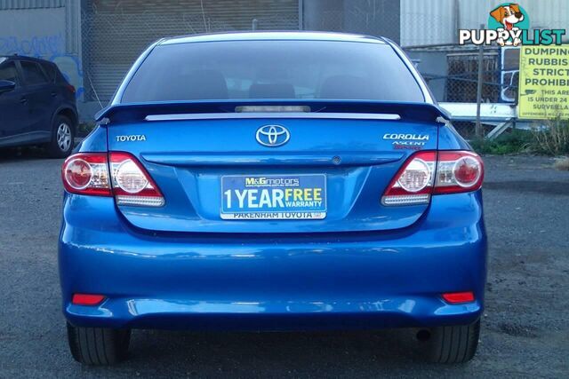 2012 TOYOTA COROLLA ASCENT SPORT ZRE152R MY11 SEDAN, 4 DOORS, 5 SEATS