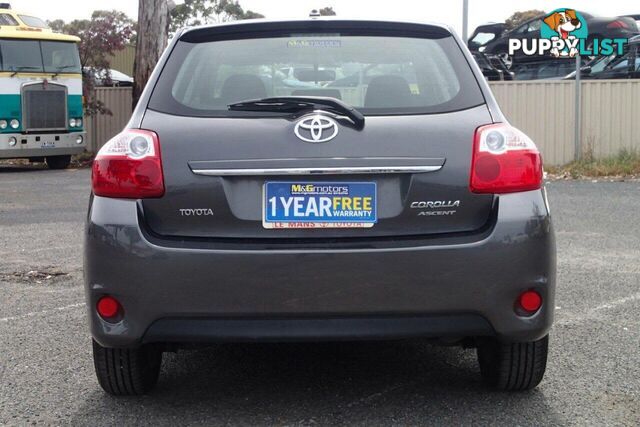 2010 TOYOTA COROLLA ASCENT ZRE152R MY11 HATCH, 5 DOORS, 5 SEATS