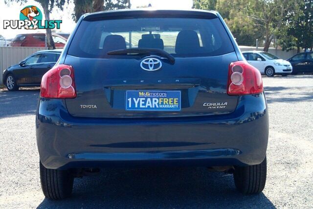 2008 TOYOTA COROLLA ASCENT ZRE152R HATCH, 5 DOORS, 5 SEATS