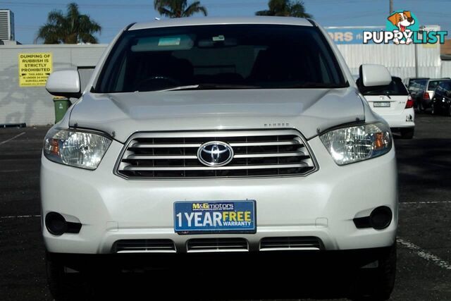 2009 TOYOTA KLUGER KX-R (FWD) 7 SEAT GSU40R SUV, 4 DOORS, 7 SEATS