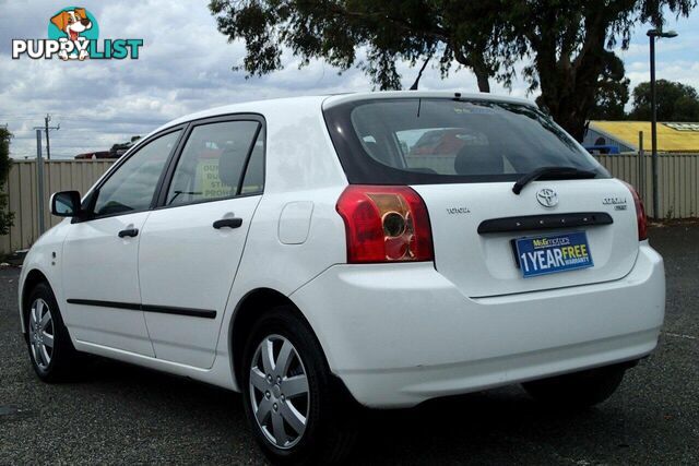 2006 TOYOTA COROLLA ASCENT SECA ZZE122R HATCH, 5 DOORS, 5 SEATS