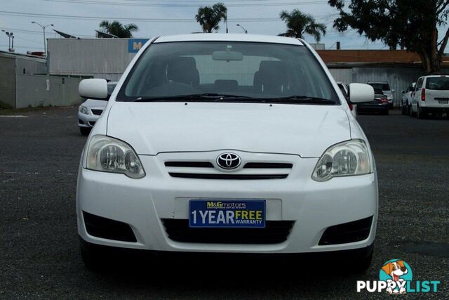 2006 TOYOTA COROLLA ASCENT SECA ZZE122R HATCH, 5 DOORS, 5 SEATS