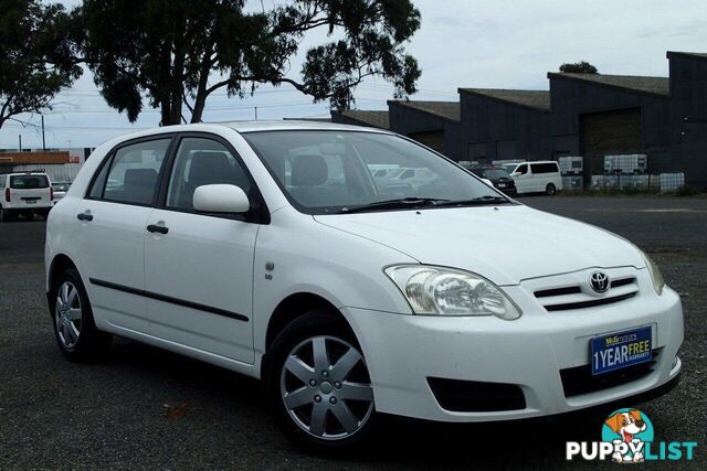 2006 TOYOTA COROLLA ASCENT SECA ZZE122R HATCH, 5 DOORS, 5 SEATS