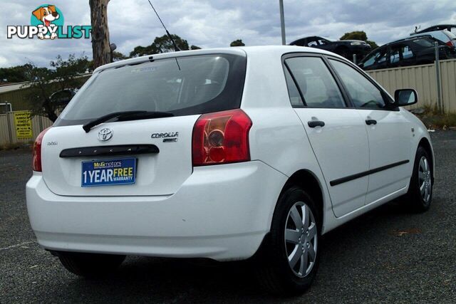 2006 TOYOTA COROLLA ASCENT SECA ZZE122R HATCH, 5 DOORS, 5 SEATS